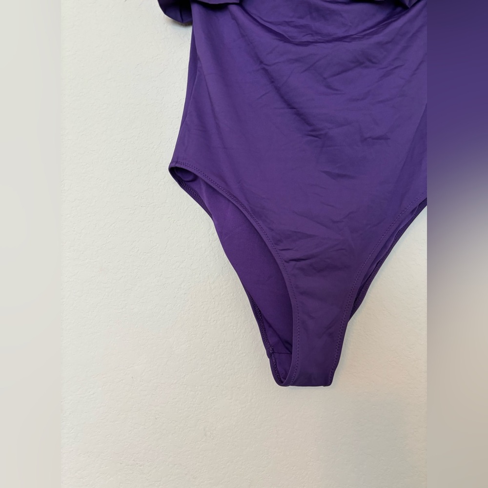 NWT Zara Strapless One Piece Swimsuit purple size large - Picture 4 of 7
